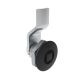SOUTHCO Quarter-Turn Cam Latch, 8 mm Square, 2mm (.08 in) Grip, Sealed, Zinc Alloy, Powder Coat, Black [E5-1-055-021]