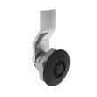 SOUTHCO Quarter-Turn Cam Latch, 8 mm Square, 6mm (.24 in) Grip, Not Sealed, Zinc Alloy, Powder Coat, Black [E5-1-055-040]