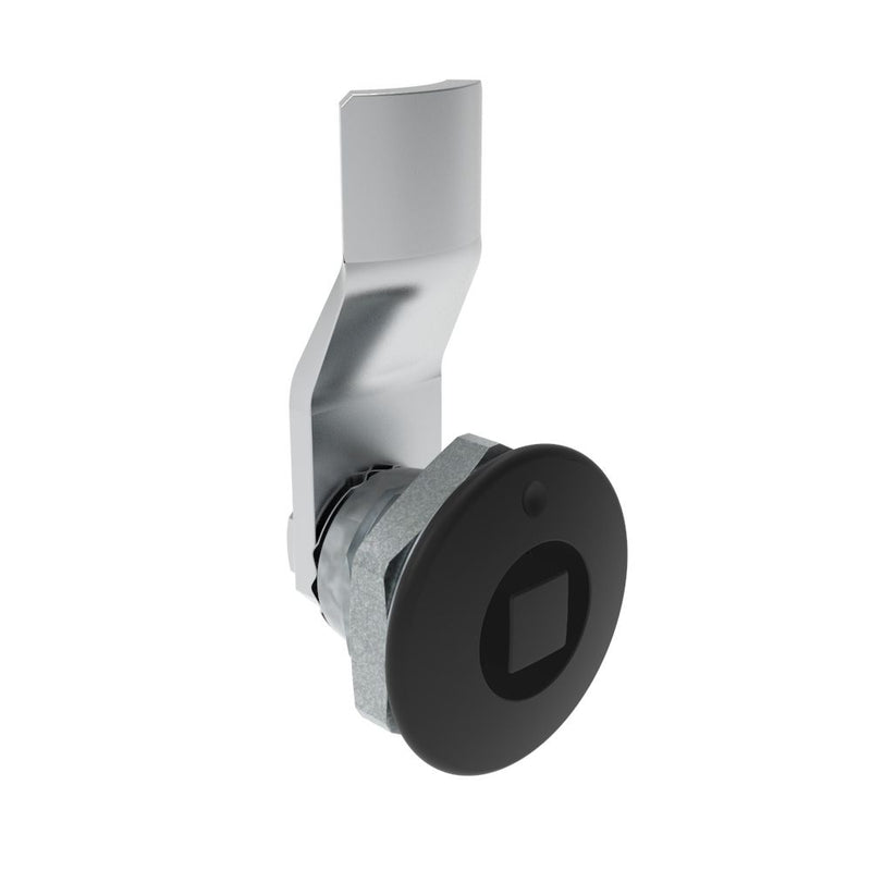 SOUTHCO Quarter-Turn Cam Latch, 8 mm Square, 8mm (.31 in) Grip, Not Sealed, Zinc Alloy, Powder Coat, Black [E5-1-055-050]