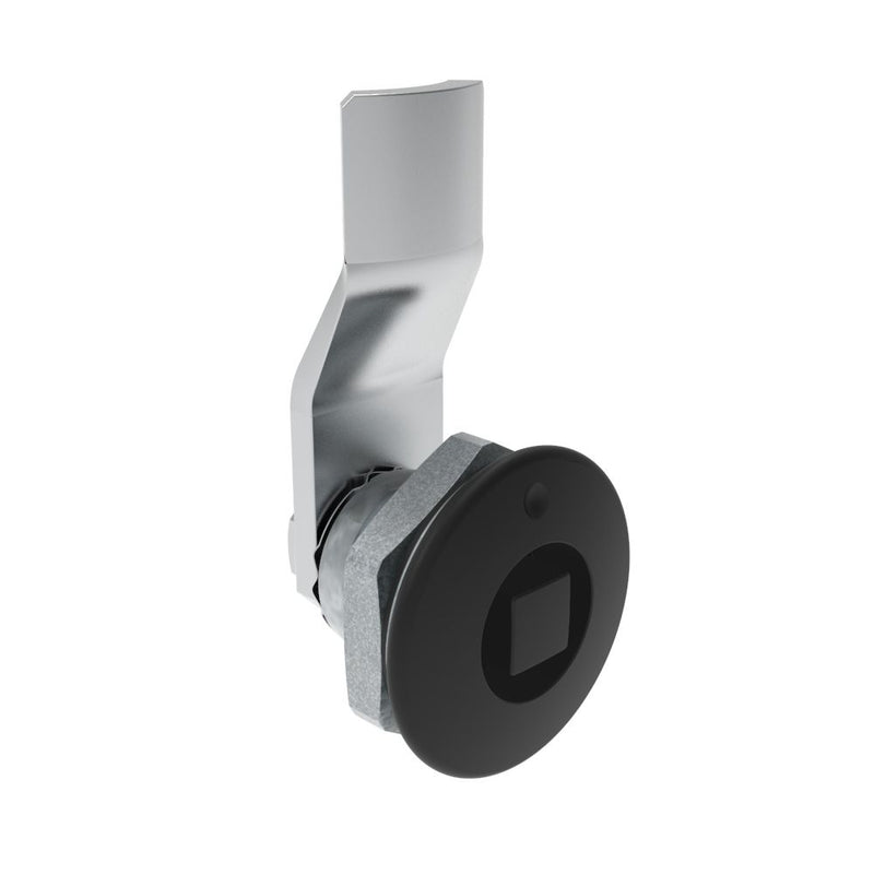 SOUTHCO Quarter-Turn Cam Latch, 8 mm Square, 8mm (.31 in) Grip, Sealed, Zinc Alloy, Powder Coat, Black [E5-1-055-051]