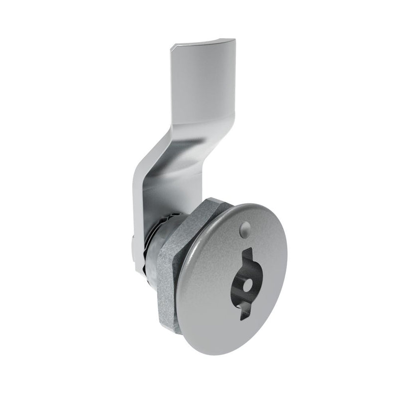 SOUTHCO Quarter-Turn Cam Latch, 3 mm Double Bitted Recess, 4mm (.16 in) Grip, Sealed, Zinc Alloy, Chrome Plated, Bright [E5-1-061-031]