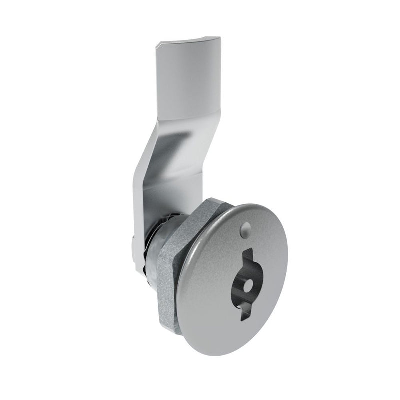 SOUTHCO Quarter-Turn Cam Latch, 3 mm Double Bitted Recess, 8mm (.31 in) Grip, Sealed, Zinc Alloy, Chrome Plated, Bright [E5-1-061-051]
