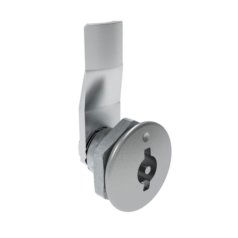 SOUTHCO Quarter-Turn Cam Latch, 3 mm Double Bitted Recess, 12mm (.47 in) Grip, Sealed, Zinc Alloy, Chrome Plated, Bright [E5-1-061-071]