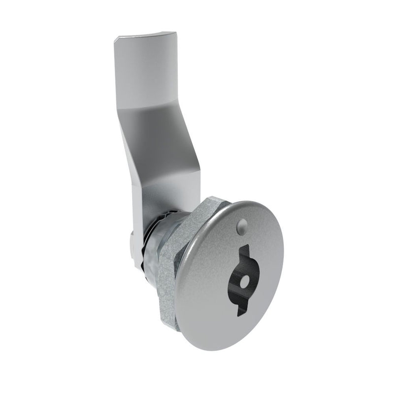 SOUTHCO Quarter-Turn Cam Latch, 3 mm Double Bitted Recess, 20mm (.79 in) Grip, Not Sealed, Zinc Alloy, Chrome Plated, Bright [E5-1-061-110]
