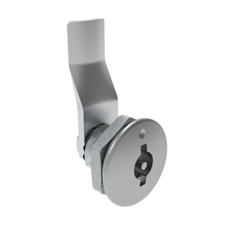 SOUTHCO Quarter-Turn Cam Latch, 3 mm Double Bitted Recess, 20mm (.79 in) Grip, Sealed, Zinc Alloy, Chrome Plated, Bright [E5-1-061-111]