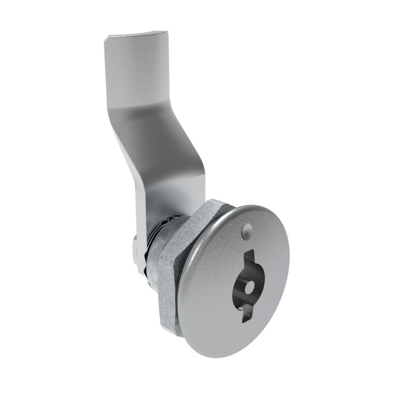 SOUTHCO Quarter-Turn Cam Latch, 3 mm Double Bitted Recess, 24mm (.94 in) Grip, Sealed, Zinc Alloy, Chrome Plated, Bright [E5-1-061-131]