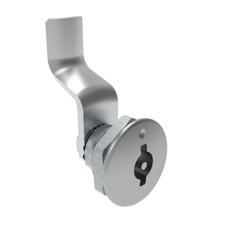 SOUTHCO Quarter-Turn Cam Latch, 3 mm Double Bitted Recess, 32mm (1.25 in) Grip, Not Sealed, Zinc Alloy, Chrome Plated, Bright [E5-1-061-170]