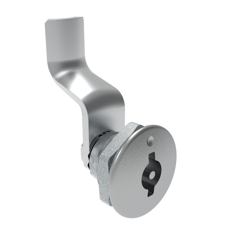 SOUTHCO Quarter-Turn Cam Latch, 3 mm Double Bitted Recess, 34mm (1.34 in) Grip, Not Sealed, Zinc Alloy, Chrome Plated, Bright [E5-1-061-180]