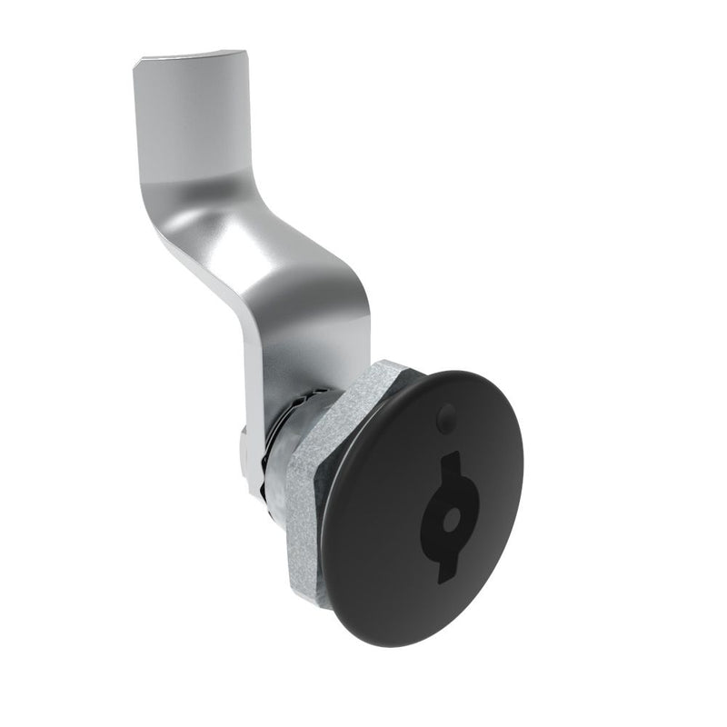 SOUTHCO Quarter-Turn Cam Latch, 3 mm Double Bitted Recess, 34mm (1.34 in) Grip, Sealed, Zinc Alloy, Powder Coat, Black [E5-1-065-181]