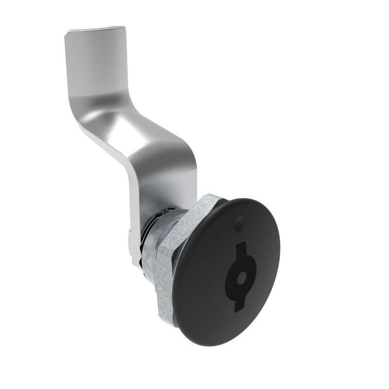 SOUTHCO Quarter-Turn Cam Latch, 3 mm Double Bitted Recess, 36mm (1.42 in) Grip, Not Sealed, Zinc Alloy, Powder Coat, Black [E5-1-065-190]