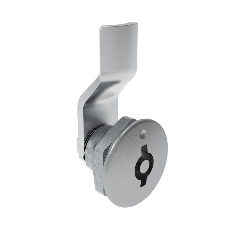 SOUTHCO Quarter-Turn Cam Latch, 5 mm Double Bitted Recess, 4mm (.16 in) Grip, Not Sealed, Zinc Alloy, Chrome Plated, Bright [E5-1-071-030]