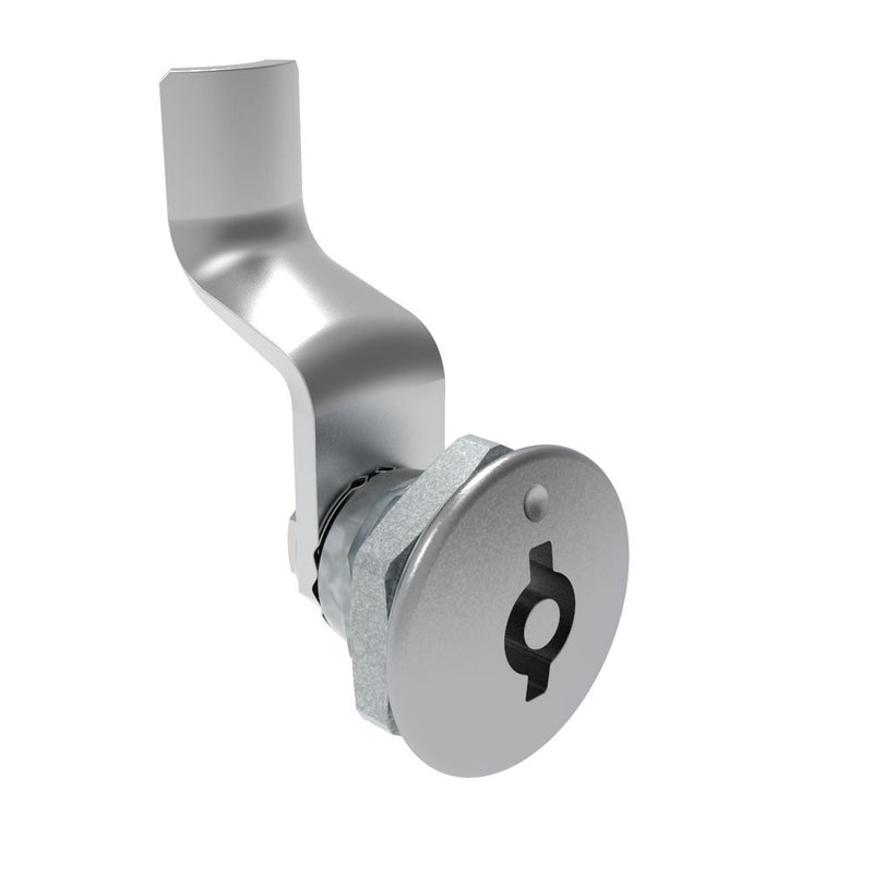 SOUTHCO Quarter-Turn Cam Latch, 5 mm Double Bitted Recess, 34mm (1.34 in) Grip, Not Sealed, Zinc Alloy, Chrome Plated, Bright [E5-1-071-180]