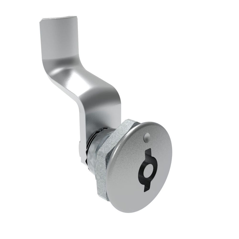 SOUTHCO Quarter-Turn Cam Latch, 5 mm Double Bitted Recess, 36mm (1.42 in) Grip, Not Sealed, Zinc Alloy, Chrome Plated, Bright [E5-1-071-190]