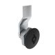 SOUTHCO Quarter-Turn Cam Latch, 5 mm Double Bitted Recess, 6mm (.24 in) Grip, Sealed, Zinc Alloy, Powder Coat, Black [E5-1-075-041]