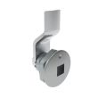 SOUTHCO Quarter-Turn Cam Latch, 8 mm Square Recess, 2mm (.08 in) Grip, Not Sealed, Zinc Alloy, Chrome Plated, Bright [E5-1-081-020]