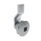 SOUTHCO Quarter-Turn Cam Latch, 8 mm Square Recess, 4mm (.16 in) Grip, Not Sealed, Zinc Alloy, Chrome Plated, Bright [E5-1-081-030]