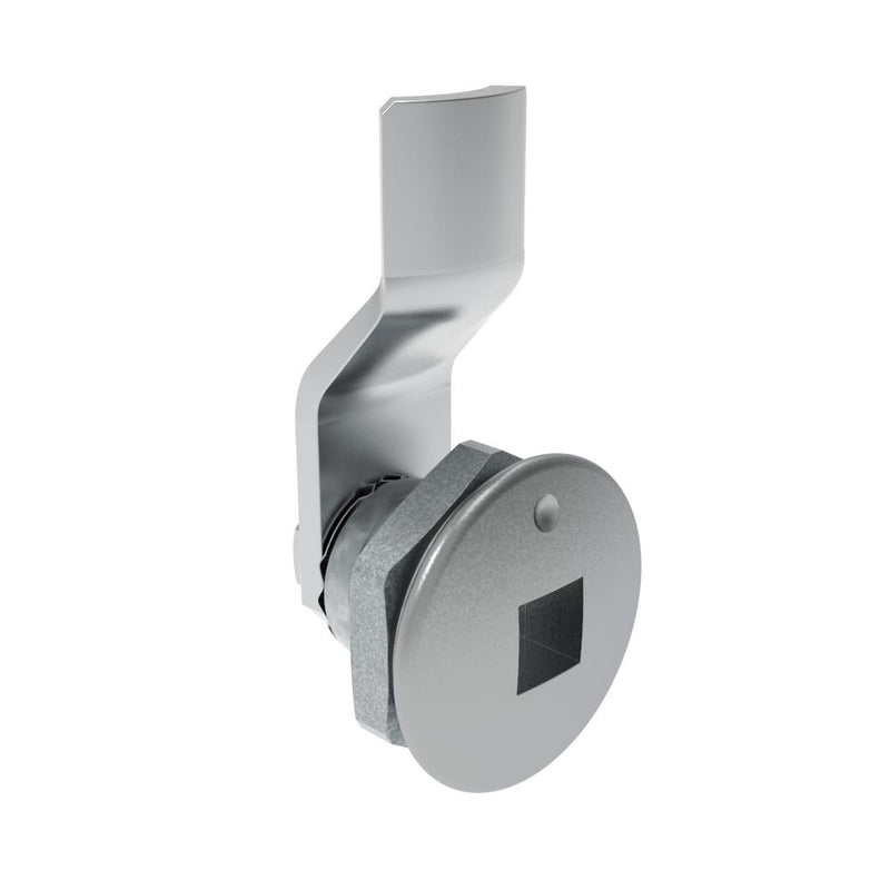 SOUTHCO Quarter-Turn Cam Latch, 8 mm Square Recess, 4mm (.16 in) Grip, Sealed, Zinc Alloy, Chrome Plated, Bright [E5-1-081-031]