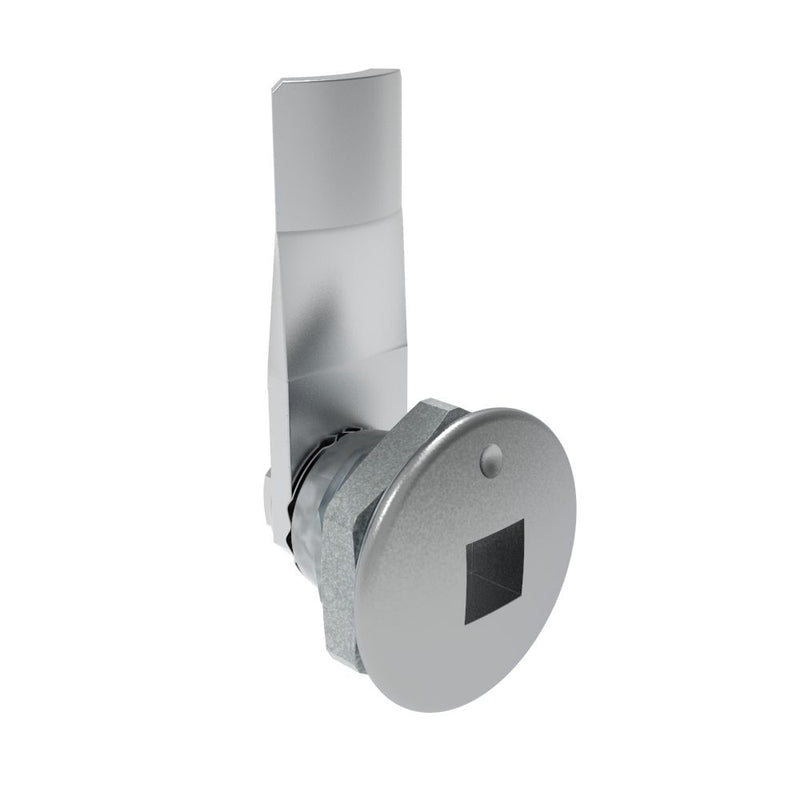 SOUTHCO Quarter-Turn Cam Latch, 8 mm Square Recess, 14mm (.55 in) Grip, Not Sealed, Zinc Alloy, Chrome Plated, Bright [E5-1-081-080]