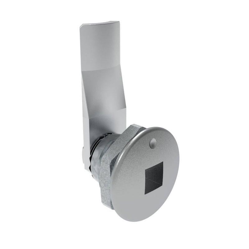 SOUTHCO Quarter-Turn Cam Latch, 8 mm Square Recess, 16mm (.63 in) Grip, Not Sealed, Zinc Alloy, Chrome Plated, Bright [E5-1-081-090]