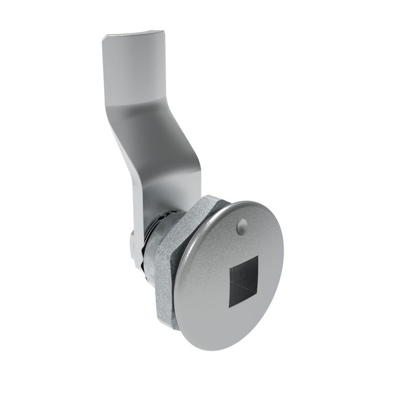 SOUTHCO Quarter-Turn Cam Latch, 8 mm Square Recess, 24mm (.94 in) Grip, Sealed, Zinc Alloy, Chrome Plated, Bright [E5-1-081-131]
