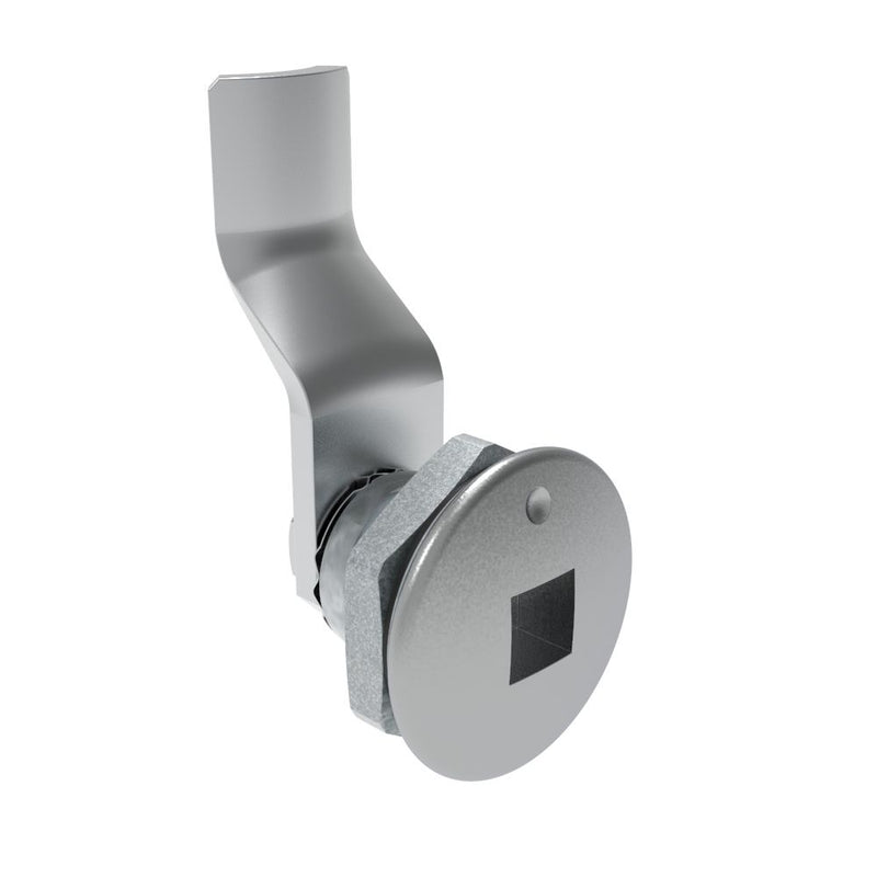SOUTHCO Quarter-Turn Cam Latch, 8 mm Square Recess, 26mm (1.02 in) Grip, Sealed, Zinc Alloy, Chrome Plated, Bright [E5-1-081-141]