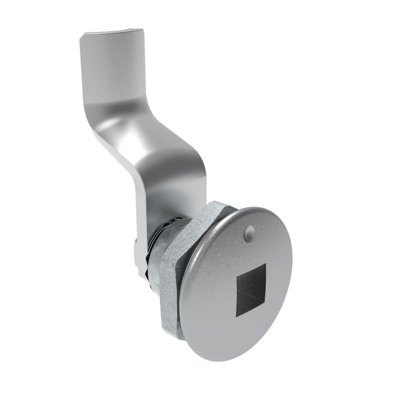 SOUTHCO Quarter-Turn Cam Latch, 8 mm Square Recess, 32mm (1.25 in) Grip, Sealed, Zinc Alloy, Chrome Plated, Bright [E5-1-081-171]