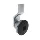 SOUTHCO Quarter-Turn Cam Latch, 8 mm Square Recess, 2mm (.08 in) Grip, Not Sealed, Zinc Alloy, Powder Coat, Black [E5-1-085-020]