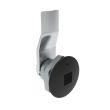 SOUTHCO Quarter-Turn Cam Latch, 8 mm Square Recess, 10mm (.39 in) Grip, Not Sealed, Zinc Alloy, Powder Coat, Black [E5-1-085-060]