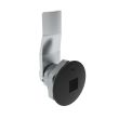 SOUTHCO Quarter-Turn Cam Latch, 8 mm Square Recess, 12mm (.47 in) Grip, Not Sealed, Zinc Alloy, Powder Coat, Black [E5-1-085-070]