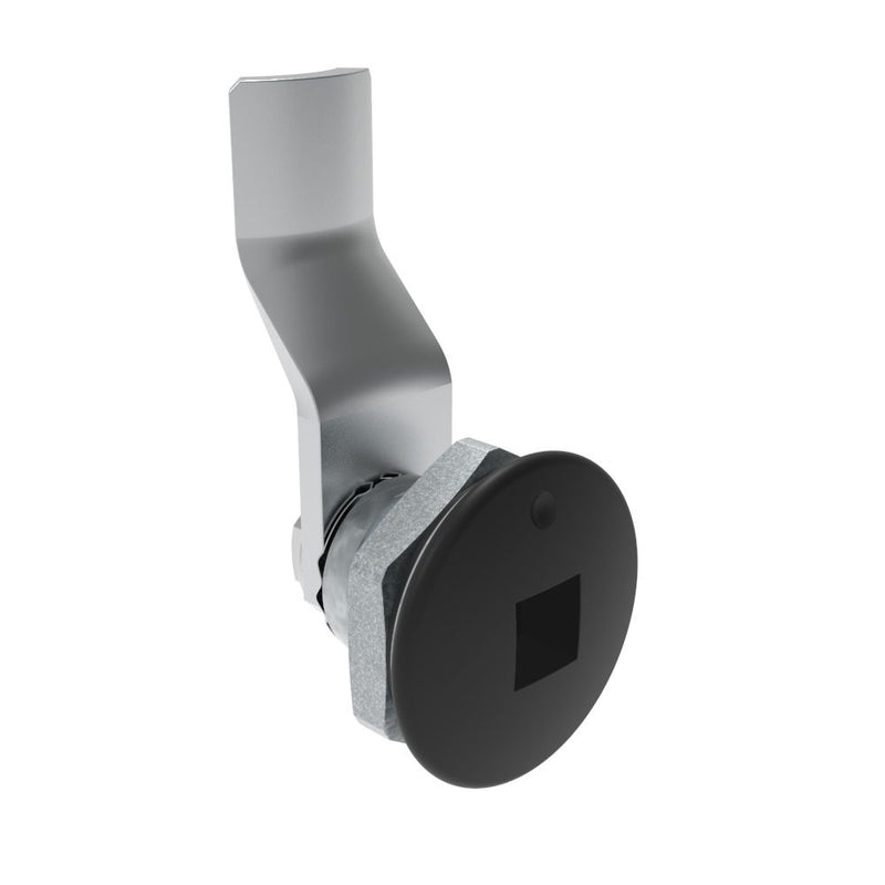 SOUTHCO Quarter-Turn Cam Latch, 8 mm Square Recess, 24mm (.94 in) Grip, Sealed, Zinc Alloy, Powder Coat, Black [E5-1-085-131]