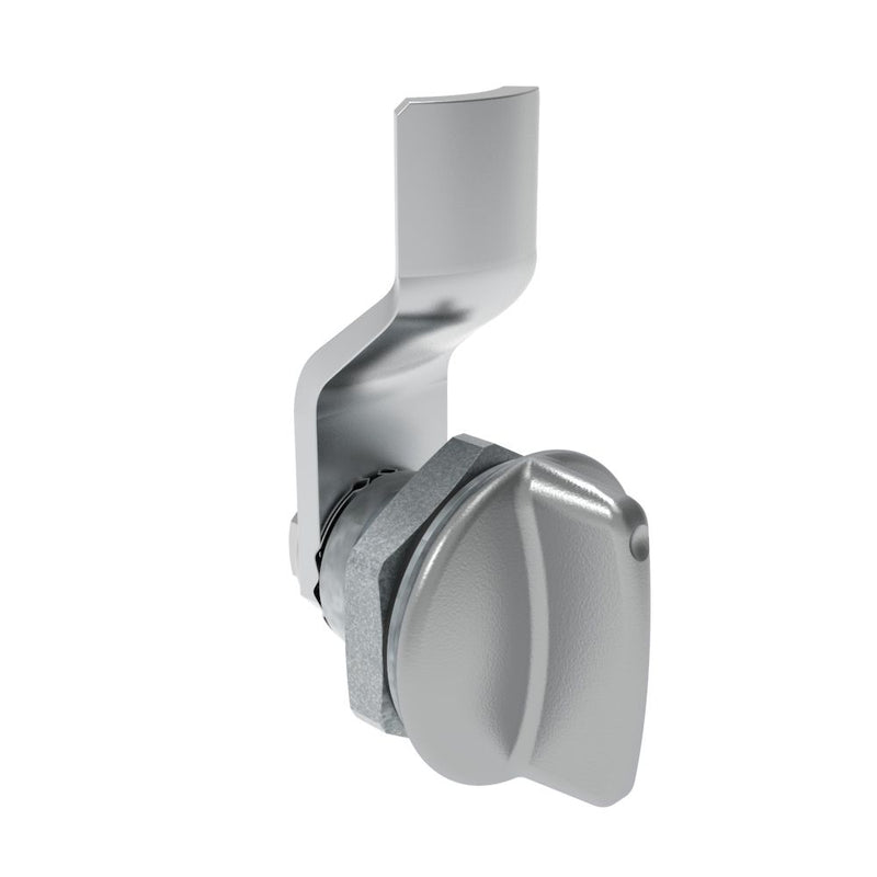 SOUTHCO Quarter-Turn Cam Latch, Short wing, 2mm (.08 in) Grip, Sealed, Zinc Alloy, Chrome Plated, Bright [E5-1-111-021]