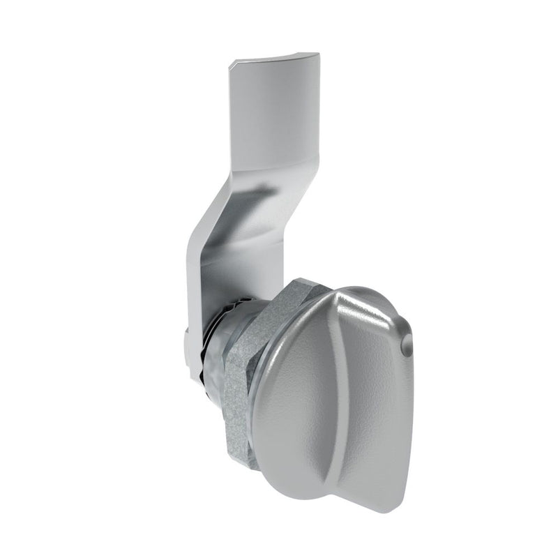 SOUTHCO Quarter-Turn Cam Latch, Short wing, 6mm (.24 in) Grip, Not Sealed, Zinc Alloy, Chrome Plated, Bright [E5-1-111-040]