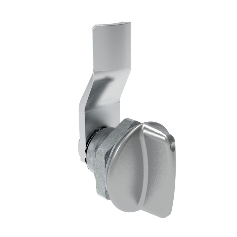 SOUTHCO Quarter-Turn Cam Latch, Short wing, 8mm (.31 in) Grip, Not Sealed, Zinc Alloy, Chrome Plated, Bright [E5-1-111-050]