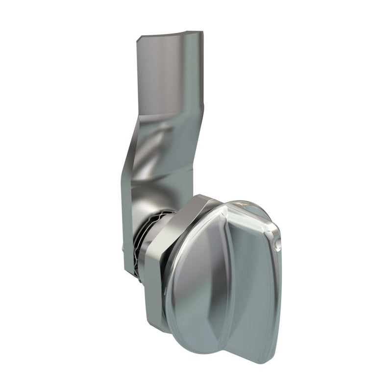 SOUTHCO Quarter-Turn Cam Latch, Short wing, 10mm (.39 in) Grip, Not Sealed, Zinc Alloy, Chrome Plated, Bright [E5-1-111-060]
