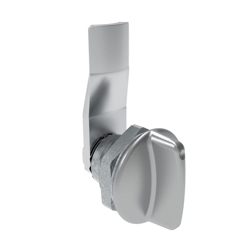 SOUTHCO Quarter-Turn Cam Latch, Short wing, 12mm (.47 in) Grip, Not Sealed, Zinc Alloy, Chrome Plated, Bright [E5-1-111-070]
