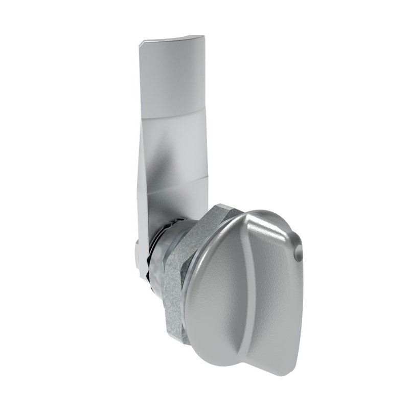 SOUTHCO Quarter-Turn Cam Latch, Short wing, 14mm (.55 in) Grip, Not Sealed, Zinc Alloy, Chrome Plated, Bright [E5-1-111-080]
