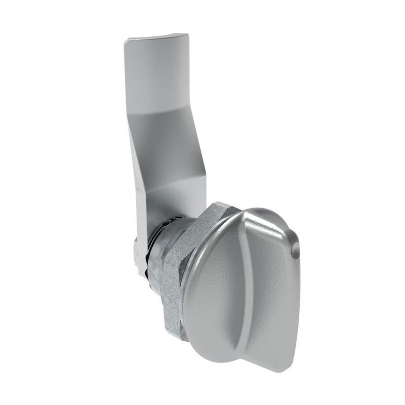 SOUTHCO Quarter-Turn Cam Latch, Short wing, 18mm (.71 in) Grip, Not Sealed, Zinc Alloy, Chrome Plated, Bright [E5-1-111-100]