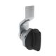 SOUTHCO Quarter-Turn Cam Latch, Short wing, 2mm (.08 in) Grip, Not Sealed, Zinc Alloy, Powder Coat, Black [E5-1-115-020]