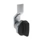 SOUTHCO Quarter-Turn Cam Latch, Short wing, 4mm (.16 in) Grip, Not Sealed, Zinc Alloy, Powder Coat, Black [E5-1-115-030]