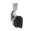 SOUTHCO Quarter-Turn Cam Latch, Short wing, 6mm (.24 in) Grip, Sealed, Zinc Alloy, Powder Coat, Black [E5-1-115-041]