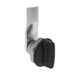 SOUTHCO Quarter-Turn Cam Latch, Short wing, 12mm (.47 in) Grip, Not Sealed, Zinc Alloy, Powder Coat, Black [E5-1-115-070]