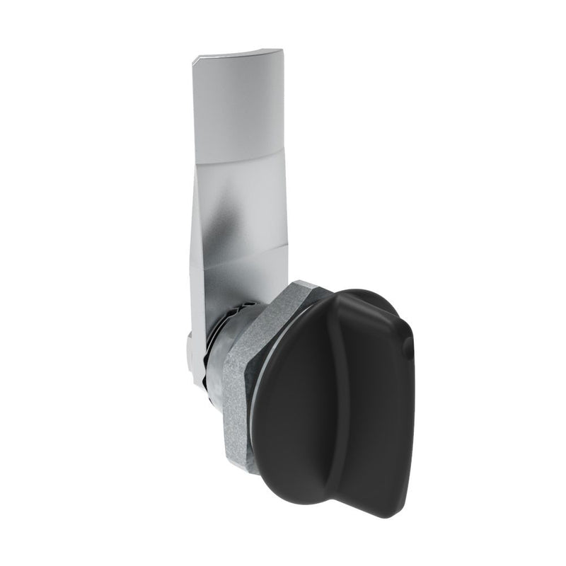 SOUTHCO Quarter-Turn Cam Latch, Short wing, 14mm (.55 in) Grip, Sealed, Zinc Alloy, Powder Coat, Black [E5-1-115-081]