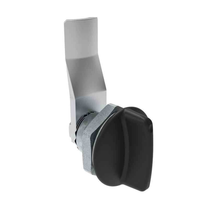 SOUTHCO Quarter-Turn Cam Latch, Short wing, 18mm (.71 in) Grip, Sealed, Zinc Alloy, Powder Coat, Black [E5-1-115-101]