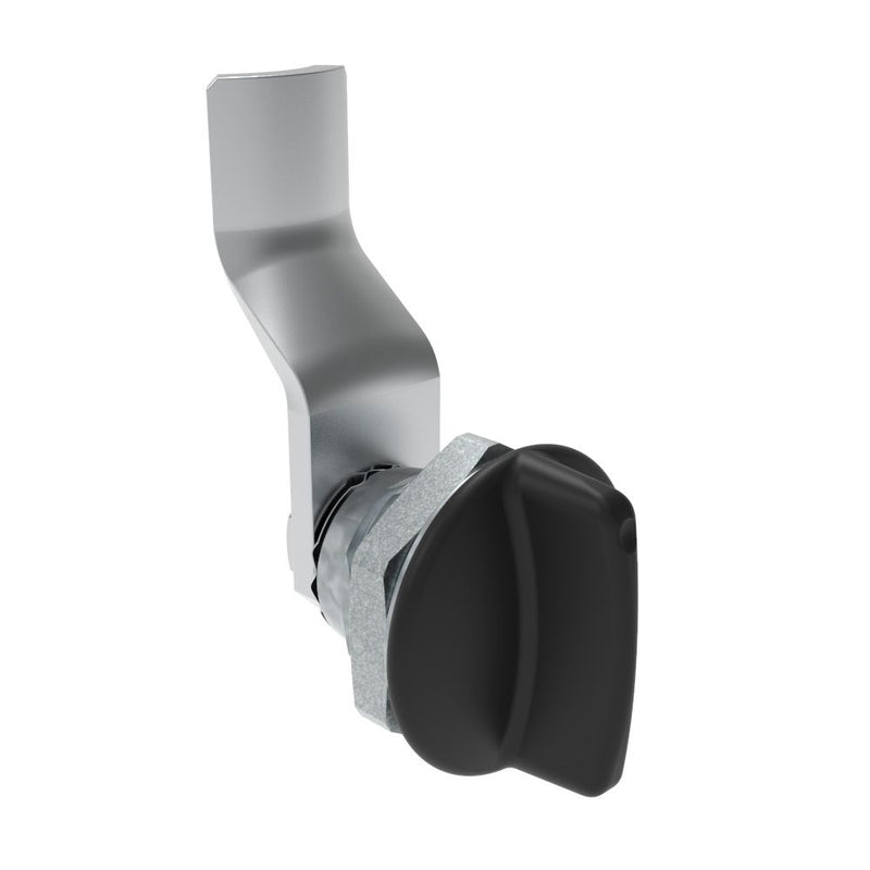 SOUTHCO Quarter-Turn Cam Latch, Short wing, 26mm (1.02 in) Grip, Not Sealed, Zinc Alloy, Powder Coat, Black [E5-1-115-140]