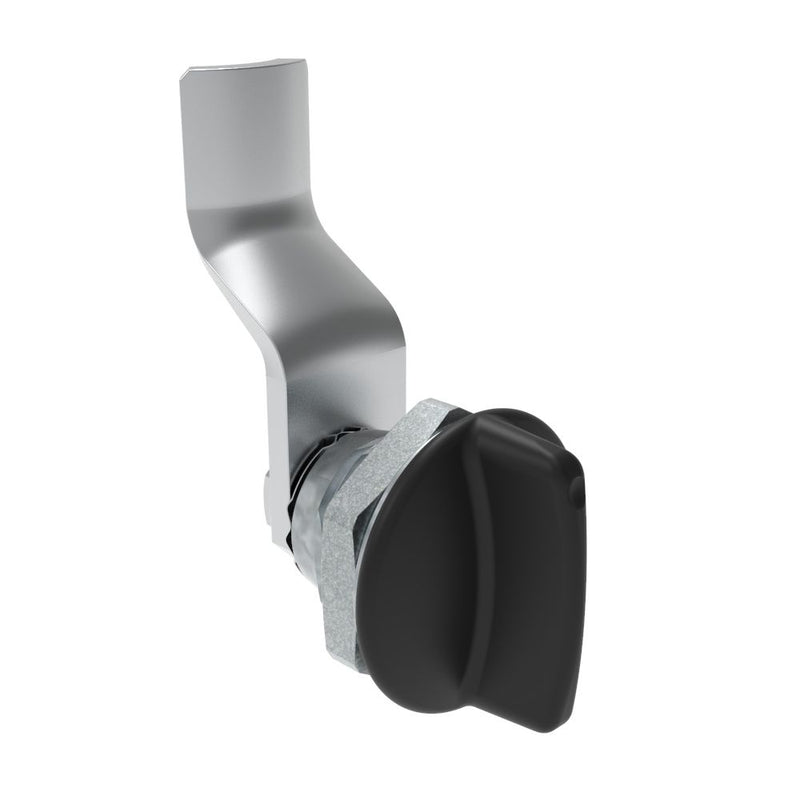 SOUTHCO Quarter-Turn Cam Latch, Short wing, 28mm (1.10 in) Grip, Not Sealed, Zinc Alloy, Powder Coat, Black [E5-1-115-150]