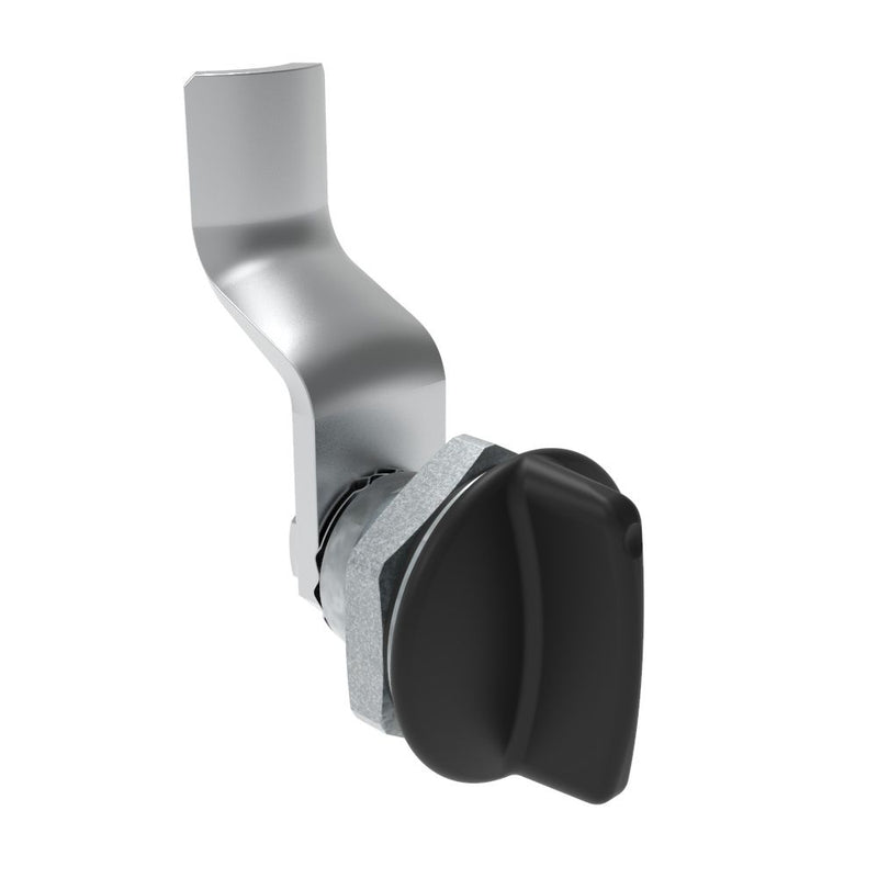 SOUTHCO Quarter-Turn Cam Latch, Short wing, 30mm (1.18 in) Grip, Sealed, Zinc Alloy, Powder Coat, Black [E5-1-115-161]