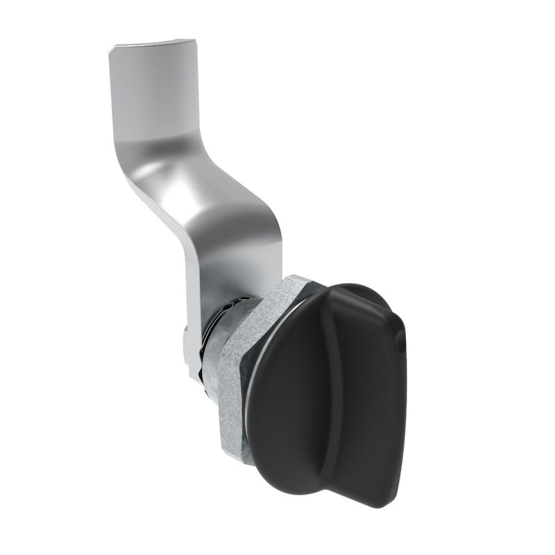 SOUTHCO Quarter-Turn Cam Latch, Short wing, 32mm (1.25 in) Grip, Sealed, Zinc Alloy, Powder Coat, Black [E5-1-115-171]