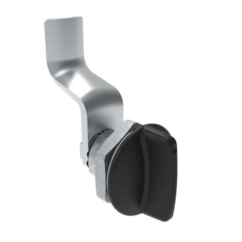 SOUTHCO Quarter-Turn Cam Latch, Short wing, 34mm (1.34 in) Grip, Sealed, Zinc Alloy, Powder Coat, Black [E5-1-115-181]