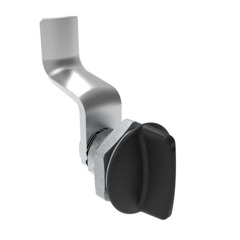 SOUTHCO Quarter-Turn Cam Latch, Short wing, 36mm (1.42 in) Grip, Sealed, Zinc Alloy, Powder Coat, Black [E5-1-115-191]