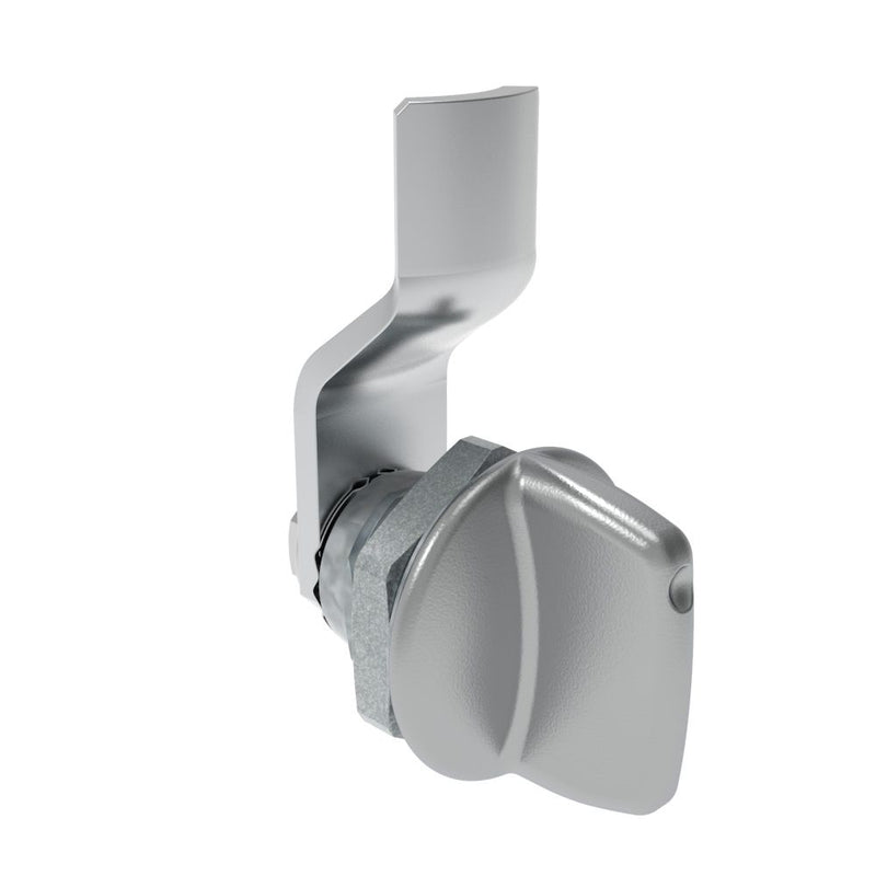 SOUTHCO Quarter-Turn Cam Latch, Tall wing, 2mm (.08 in) Grip, Not Sealed, Zinc Alloy, Chrome Plated, Bright [E5-1-121-020]